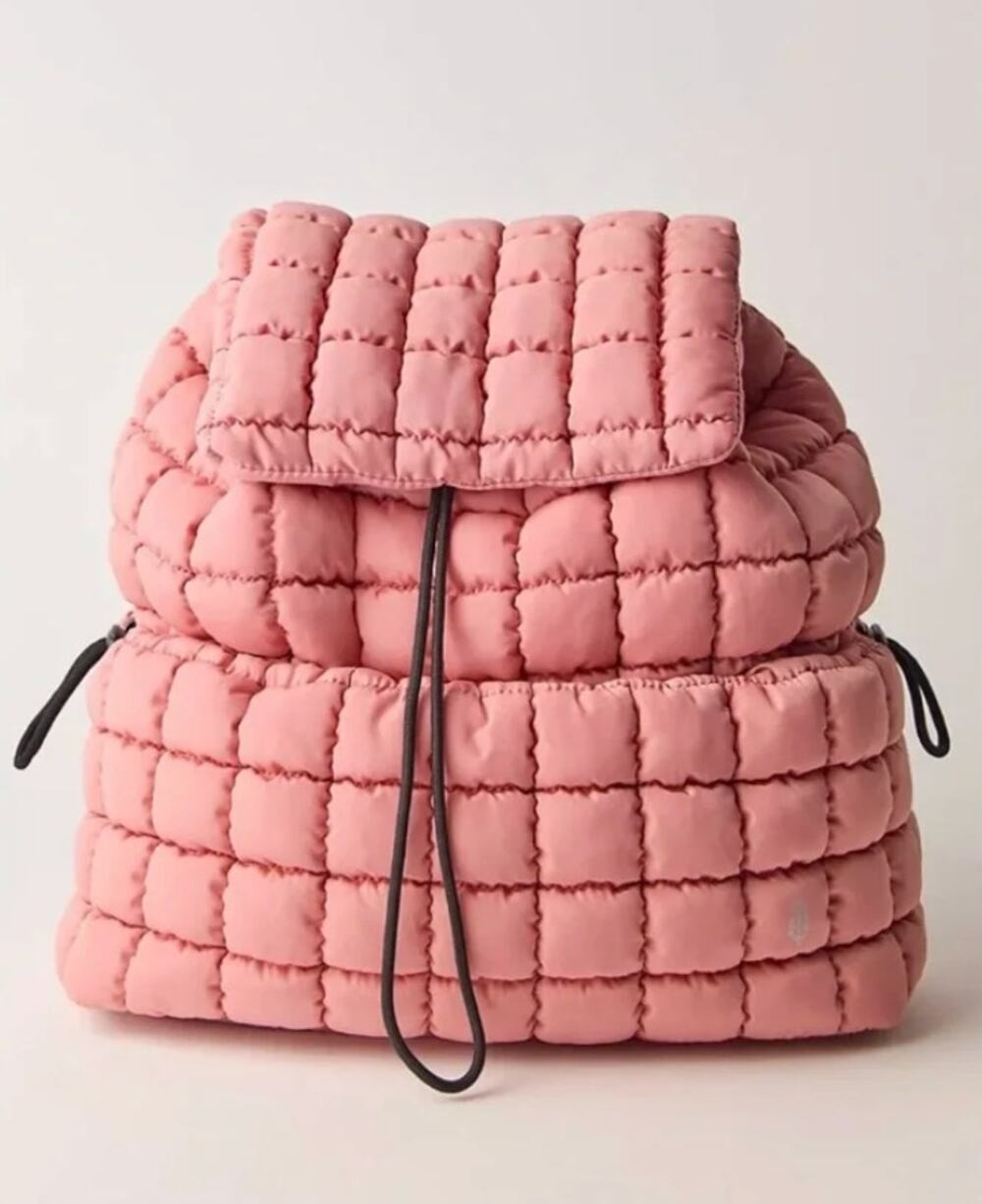FREE PEOPLE Quilted Hiker Backpack Pink NWT